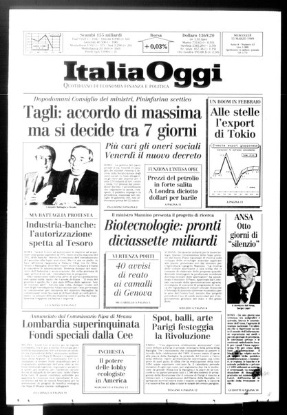 Italia oggi : quotidiano di economia finanza e politica